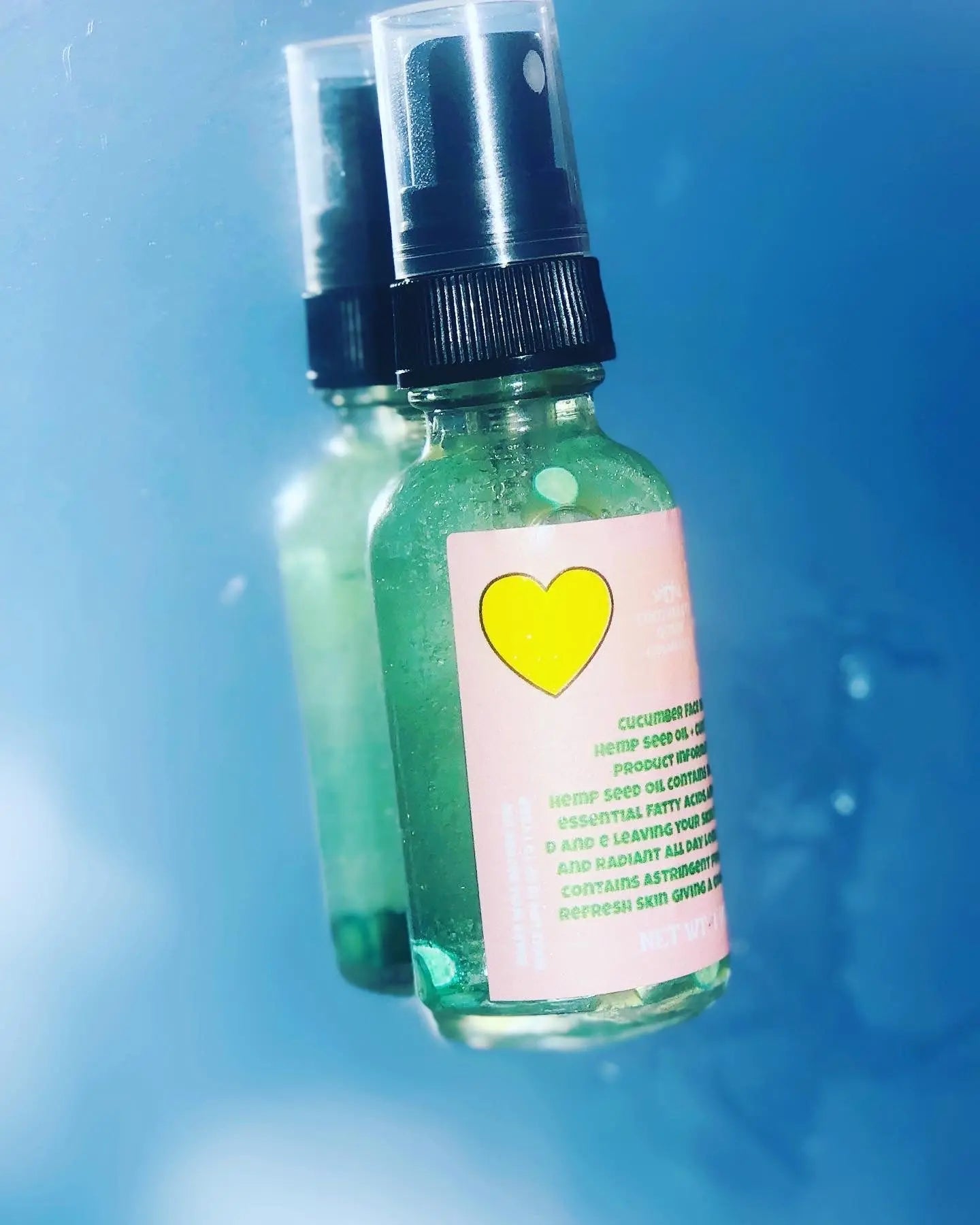 Facial mist / Toner cucumber and hemp seed oil infused coco beauty queen